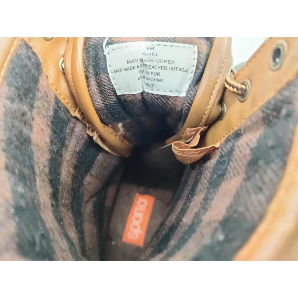 Sporto Duck Boots Mens‎ Size 6 Brown Black Waterproof Lace-Up Rugged